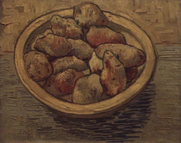 Vincent Van Gogh Style life with potatoes in a Schussel oil painting picture